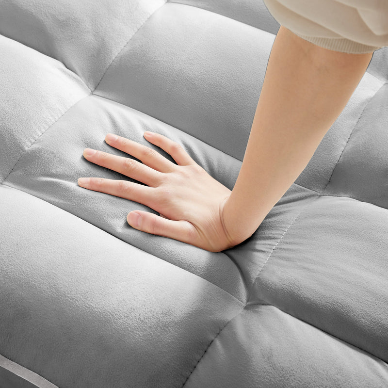 3-in-1 Sofa Bed, Convertible Sleeper Chair Sofa Bed Adjustable Pull Out Sleeper Chair Bed Multi-Pockets Folding Sofa Bed for Living Room Bedroom Small Space (Grey)