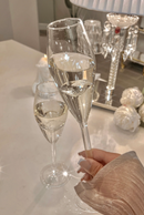 100 Carat Diamond Champagne Flutes Crystal Shaped Inside Wedding Toast Glass Set Of 2 7 Oz Cocktail by The Wine Savant