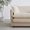 Oversized U Shape Sofa with 2 Ottomans in Light Coffee