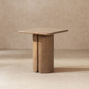 Sonoma - Square Pedestal Side Table - Antique Brown by HouseOfZazla