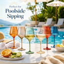 European Style Crystal, Stemmed Wine Glasses | Set of 6 | 15oz by The Wine Savant