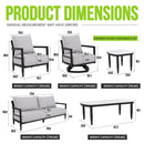 Outdoor Conversation Set With Chairs, Bench Sofa, Tables, Sunbrella Cushions by HouseOfZazla