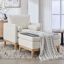 Oversized 360 Degree Swivel Barrel Accent Chair And Ottoman Set With Storage by HouseOfZazla