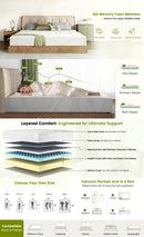 Queen Size Memory Foam Mattress, 10 Inch Bed Mattress, with Cooling