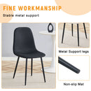 Modern Medieval Style Cushioned Side Chairs Set With Metal Legs For Kitchens