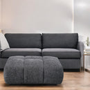 Chosen - Chenille Ottoman - Gray by HouseOfZazla