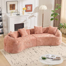 Curved Compressed Sofa, Nordic-Style Design For Living Room by HouseOfZazla