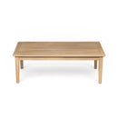 Outdoor Acacia Wood Loveseat with Coffee Table, Light Teak Frame by HouseOfZazla