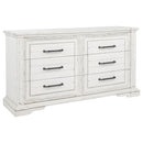 McKinney 6-drawer Bedroom Dresser Cabinet Vintage White by Unique Piece Furniture