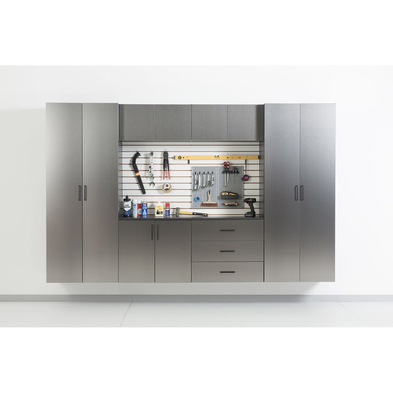 Astro Series - Wall Storage Cabinet With Soft Closing Drawers - Metallic Gray, photo 9 of 11