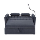Convertible Sofa Bed Loveseat Sofa With Three USB Ports, Two Side Pockets, Two Cup Holders And 360° swivel Phone Holder For Living Room by HouseOfZazla