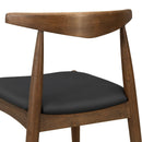 5 Piece Dining Set With 1 Table And 4 Upholstered Chairs - Walnut / Black by HouseOfZazla