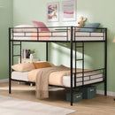 Modern Metal Bunk Bed, Full Over Full, No Box Spring Needed - Black by Unique Piece Furniture