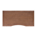 Dauphin Gold Accent 5-Drawer Wood Executive Desk Brown Ash Wood & Veneer