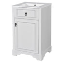 Elegant Bathroom Vanity With Ceramic Sink, Soft Close Door, Adjustable Shelf by HouseOfZazla