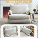 Mid Century Modern Foldable Sofa Bed, 3 In 1 Convertible Sleeper With 3 Pillows by HouseOfZazla