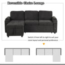 Convertible L Shaped Sofa Couch With Storage, Cup Holders, USB Ports by Unique Piece Furniture