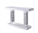 Lachina - Glam Mirrored Faux Gems Console Table - Silver by HouseOfZazla
