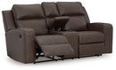 Lavenhorne - Dbl Rec Loveseat W/Console - Granite by Unique Piece Furniture
