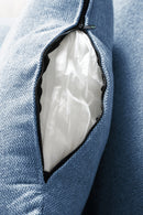 ADF Living Room Furniture Modern Leisure L Shape Couch Blue Fabric