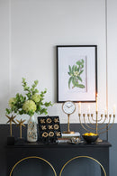 6.5x5.9x15.2' Vintage Inspired Gold Iron Table Clock by HouseOfZazla