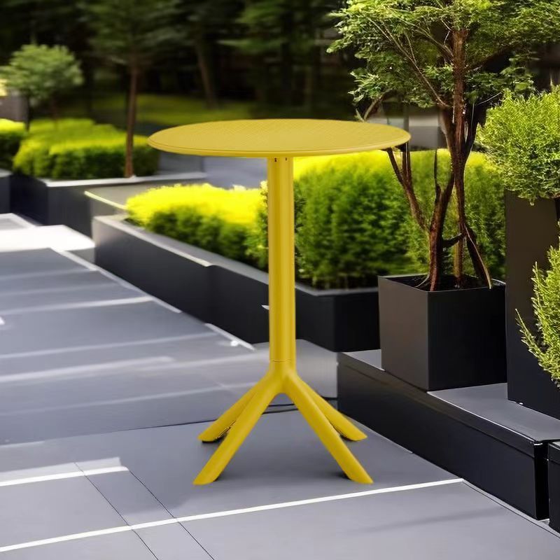 3 piece plastic arm chair Bistro GRS Premium Ocean Plastic, mustard yellow