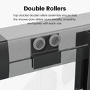 Semi-Frameless Double Sliding Shower Door, Bypass Shower Door, 1 / 4" (6Mm) Thick SGCC Tempered Glass Door by HouseOfZazla
