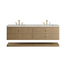 James Martin Allamari 72" Floating Double Bathroom Vanity, Dune Mist