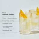 Beau Highball Glasses, Set of 4 by Viski