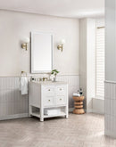 James Martin Breckenridge 30" Single Bathroom Vanity, Bright White