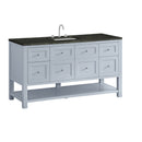 James Martin Breckenridge 60" Single Bathroom Vanity, Serenity Blue