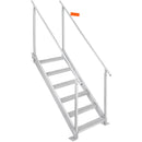 Dock Ladder, 43''-51'' Adjustable Height, 6 Steps with Dual Handrails by HouseOfZazla