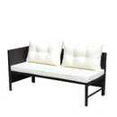 Outdoor Patio Furniture 3-Piece Conversation Set with Wicker Rattan Sectional Sofa by HouseOfZazla