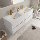 60" Wall-Mounted Bathroom Vanity with Sink, Floating Storage Cabinet by HouseOfZazla