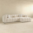 Beatrice - Modern Tufted Right Sectional Sofa - Ivory by HouseOfZazla