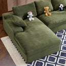 Compressed Sofa With 3 Back Cushions, 2 Throw Pillows