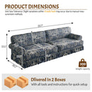Luxuriously Comfortable Cloud Couch Sofa With Elegant Rolled Arms & Pleated Skirt Design