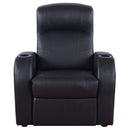Upholstered Recliner With Cup Holder Comfort Lounge Chair - Black by HouseOfZazla