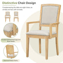 Topmax - Rustic Extendable Dining Table Set With Removable Leaf, 6 Upholstered Armless Dining Chairs And 2 Padded Arm Chairs, 9 Pieces by Unique Piece Furniture