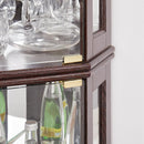Corner Glass Cabinet Lighted Curio Cabinet in Dark Cherry by HouseOfZazla
