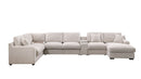 Celine - Fabric Corner Sectional Sofa With Right-Facing Chaise, Cupholders, And Charging Ports by HouseOfZazla