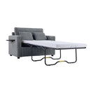 Sleeper Sofa With Foldable Mattress, USB Ports, Side Table & Storage Pocket