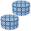 2 Pack Outdoor Inflatable Ottoman with Carry Handle
