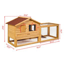 62 Inch Backyard Wooden Hutch Coop House by LJGDeals