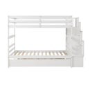 Twin Over Twin Bunk Beds With Twin Trundle And Stairway Storage Function by HouseOfZazla