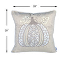 Lace Embroidered Pumpkin Throw Pillow - Natural by HouseOfZazla