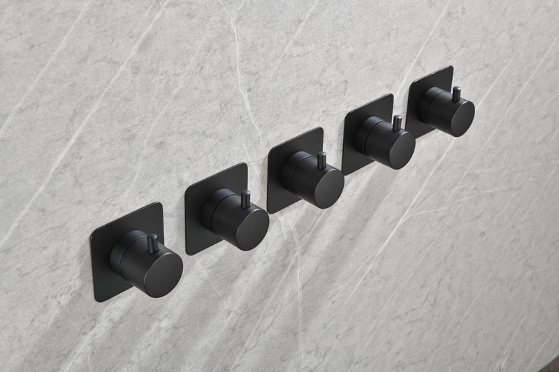 3/4" Cast Metal Volume Control Valve 3-Piece Extra High Flow Master Shower Volume Control Adjustable brass handle valve body, 1 piece each on the left and right