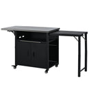 Foldable Outdoor Prep Station BBQ Cart Patio Dining Cart by HouseOfZazla