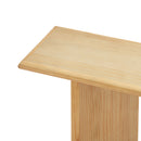 X-Frame Console Table, Angled Cross Leg Design, Rounded Edges - Natural by HouseOfZazla