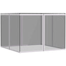 Outsunny - 10' x 13' Replacement Mesh Sidewall Netting For Patio Gazebos And Canopy Tents With Zippers (Sidewall Only) - White by HouseOfZazla